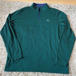Rhoback Men's XL 1/4 Zip Golf Pullover Performance Stretch Green Speckled print
